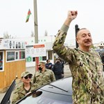 The Azeri president embarked on a victory tour with his wife in Nagorno-Karabakh