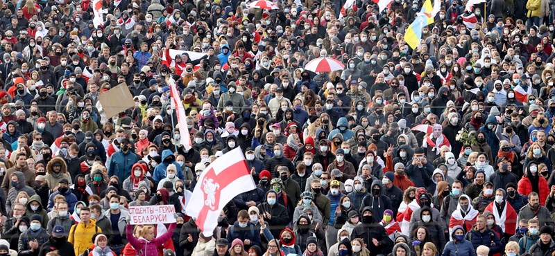 Although Lukashenko threatened to shoot, tens of thousands marched through the streets of Minsk on Sunday.