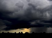 The cold front erupts with strong thunderstorms and thunderstorms